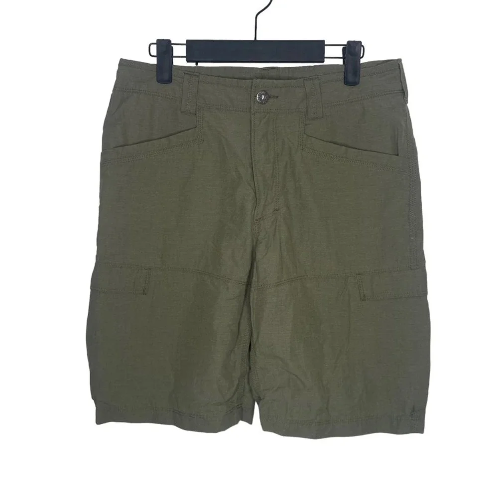 The North Face Mens Horizon Cargo Shorts Olive Green Ripstop Hiking Size 30